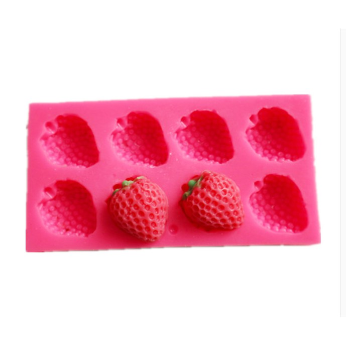 Khuôn Silicone trái cây Trái Dâu Tây