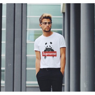 Áo thun cổ tròn cho nam nữ SUPREME x HANES - Áo thun in hình