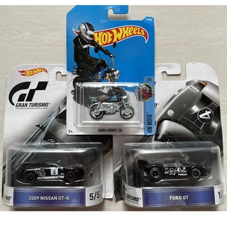 Mô hình hotwheels: honda monkey z50, 2009 nissan gt-r, ford-gt