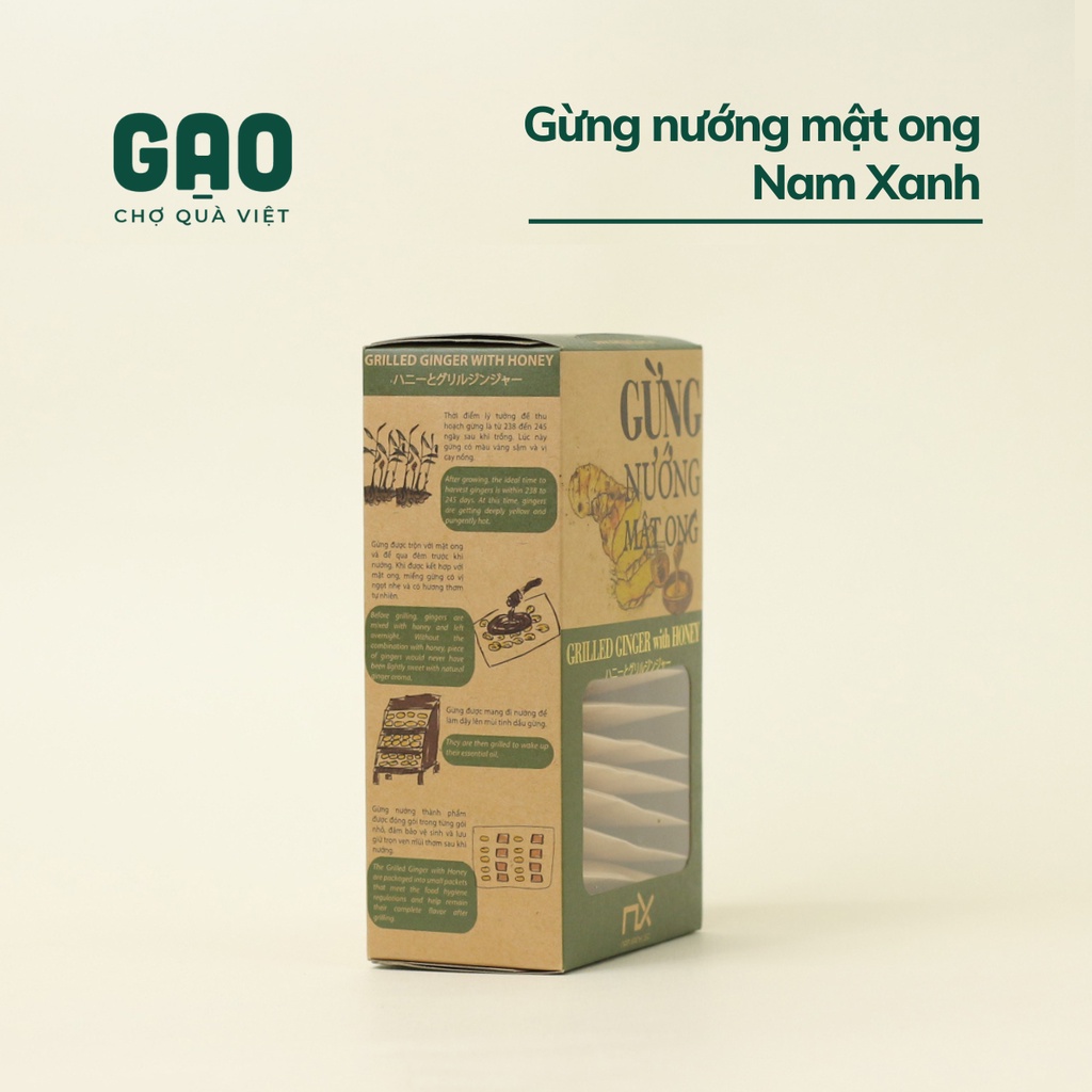 Combo 5 hộp gừng nướng mật ong - Nam Xanh