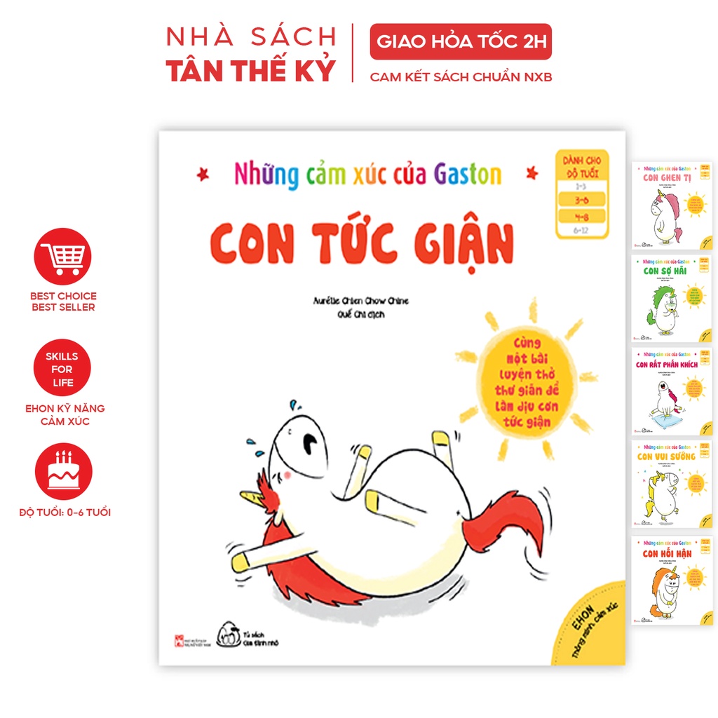 Sách - Ehon Nhật Bản Những cảm xúc của Gaston từ 3-8 tuổi (Bộ 6 cuốn)