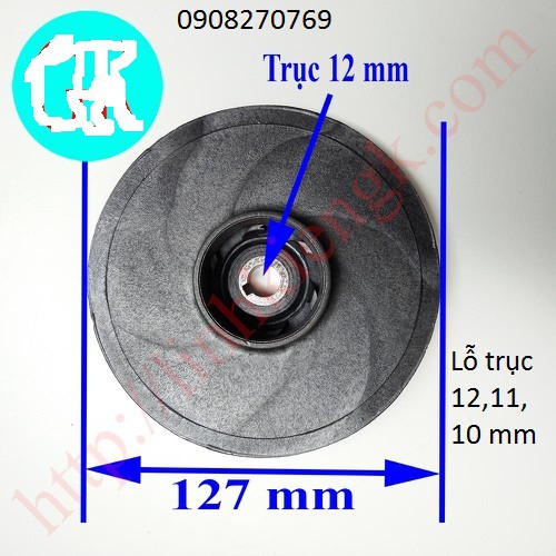 Cánh nước máy bơm đầu lợn trục 12, trục 11, trục 10 mm  loại tốt