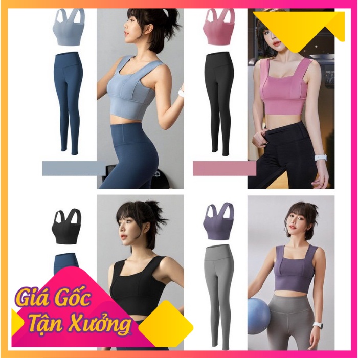 Bộ đồ Thể Thao Nữ Cao Cấp, Áo có sẵn mút, Quần ôm tôn dáng Cực đẹp M17