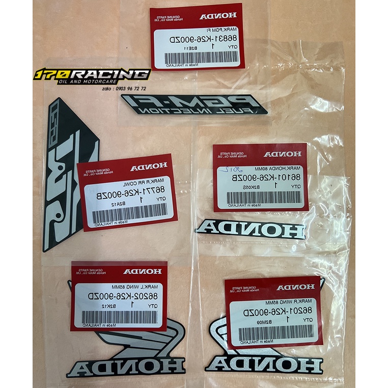 (HCM) ComBo Nguyên Bộ  Tem Dán Xe Máy HONDA MSX 125 D TH NH-A35M MÀU ĐEN Đời 2013 Hàng Chính Hãng Nhập Khẩu Thái Lan .