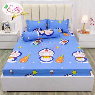 Combo bộ ga chun Doremon đánh đàn kèm 2 vỏ gối nằm đủ kích thước