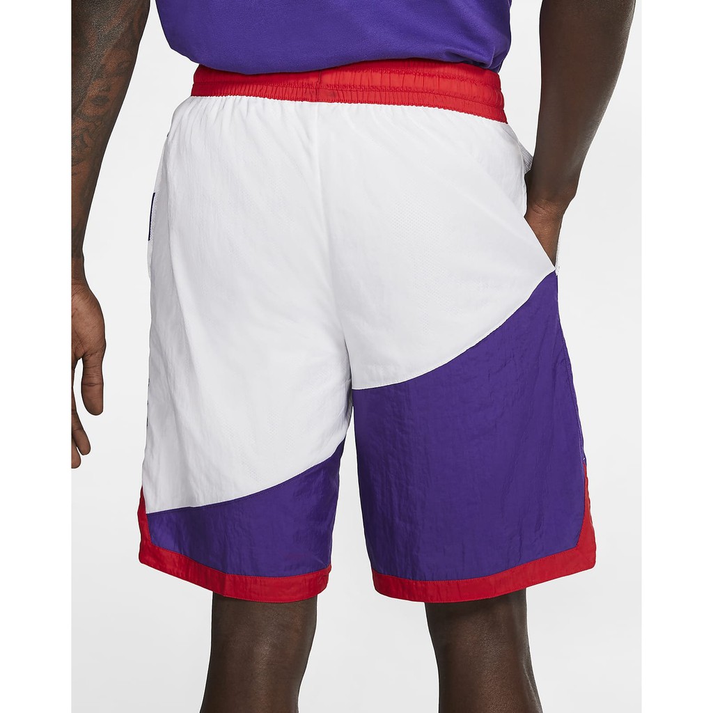 [CHÍNH_HÃNG] QUẦN SHORTS NIKE THROWBACK WOVEN BASKETBALL - TRẮNG PHỐI TÍM