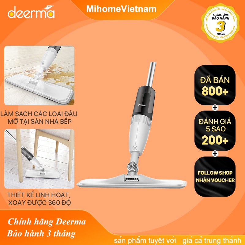 Cây Lau Nhà Phun Nước Deerma Water Spray Mop - TB500 - Hàng Chính Hãng