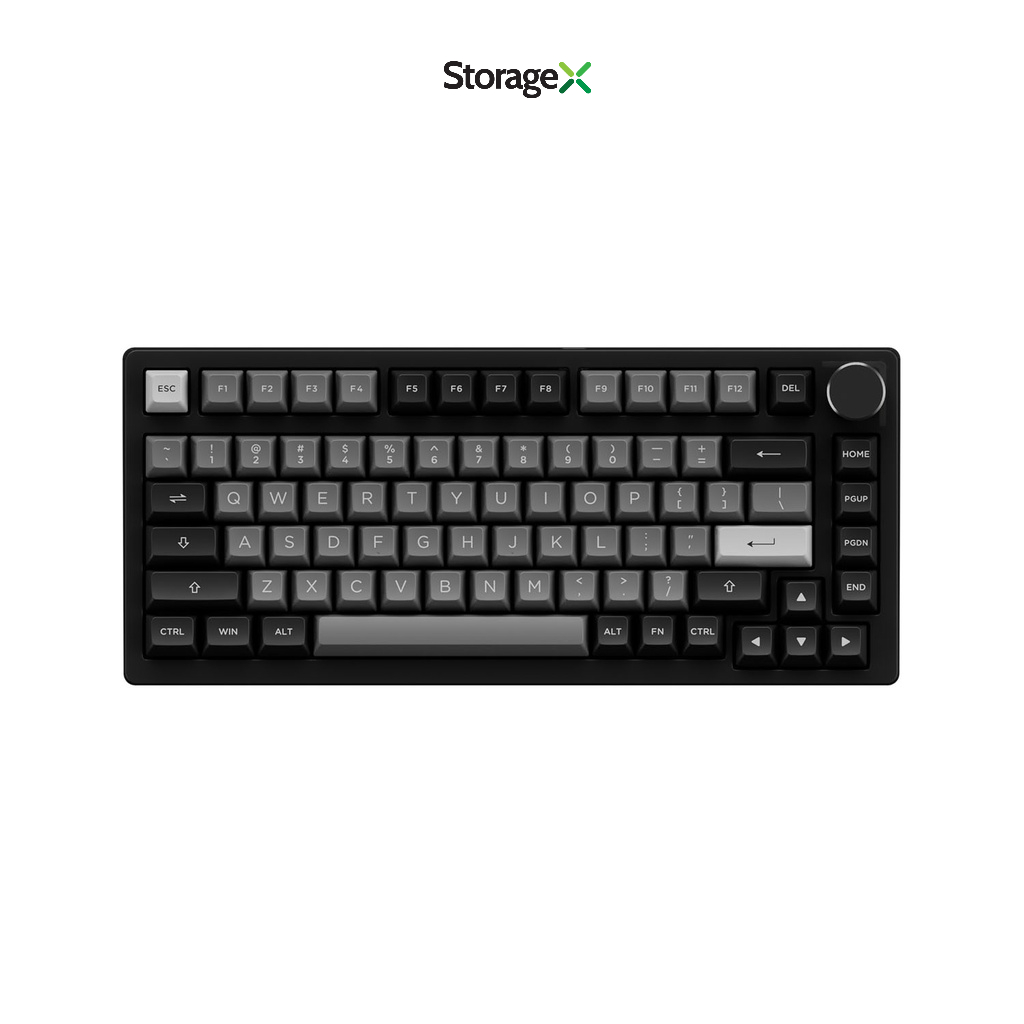 Bàn phím cơ văn phòng AKKO PC75B Black & Silver  - Hàng chính hãng