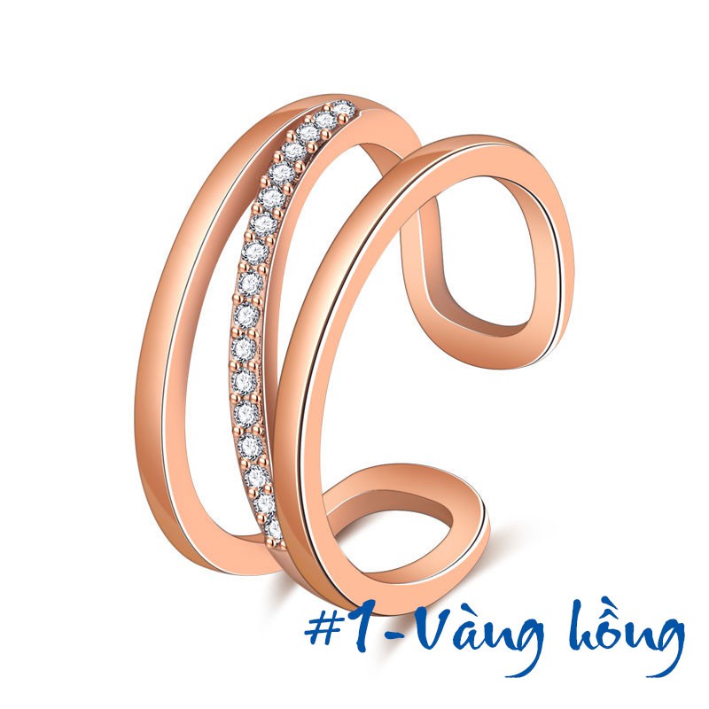 Nhẫn tay ghép đôi Đính đá sang trọng HYE SOO