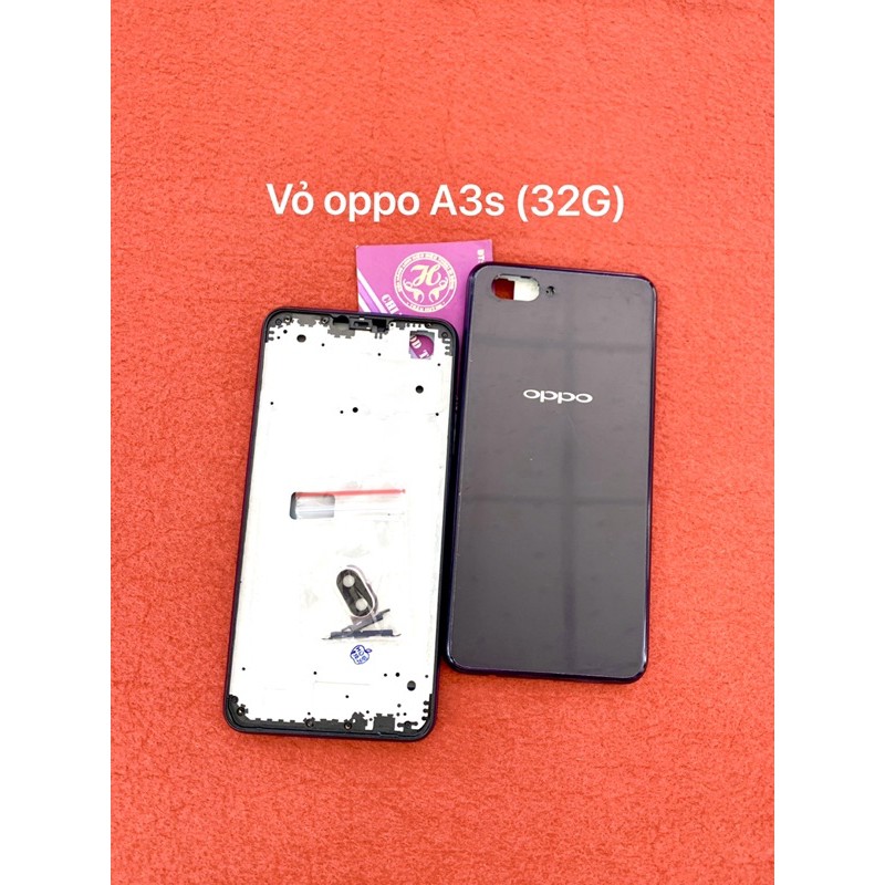 Vỏ oppo A3s bộ  kèm khay sim