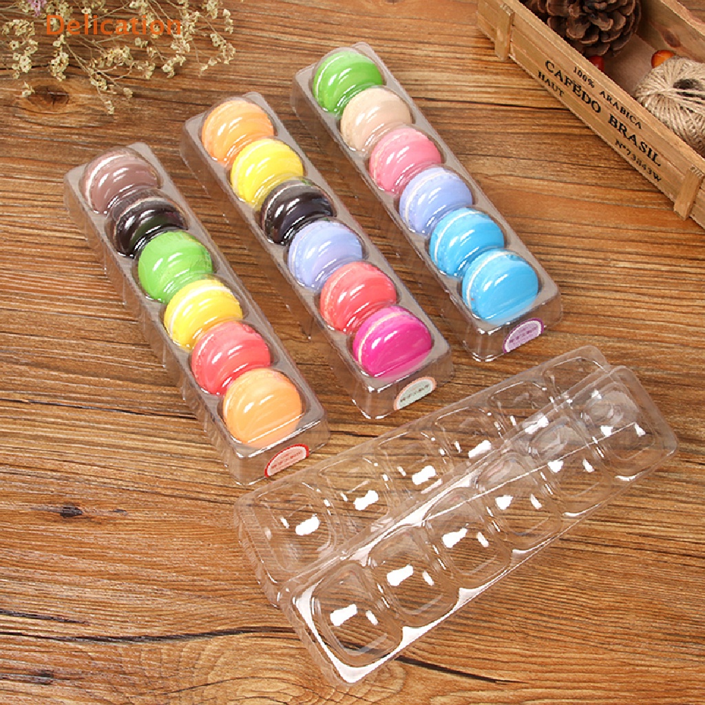 Hộp đựng bánh quy/ macaron/tráng miệng ELEBUY 5 ngăn tiện lợi cho nhà ở/ cửa hàng