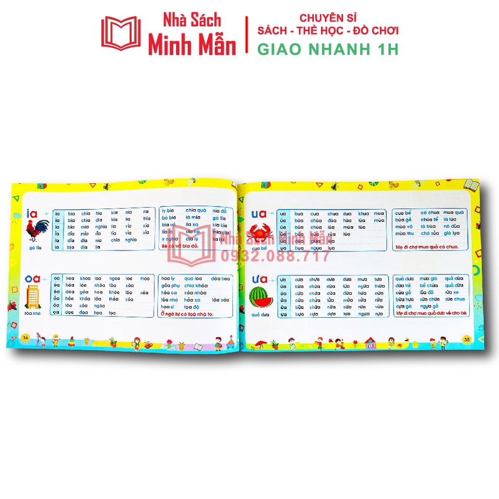 Sách - Tập Đánh Vần Tiếng Việt Theo Sơ Đồ Tư Duy Phiên Bản Mới Nhất 5.0