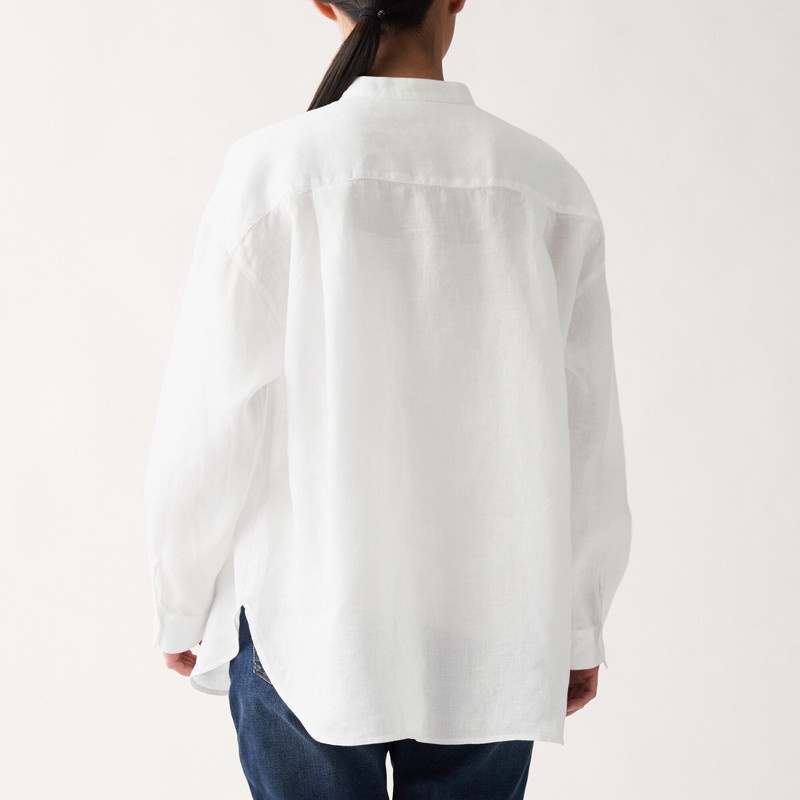 Muji Áo Tunic French Linen Washed