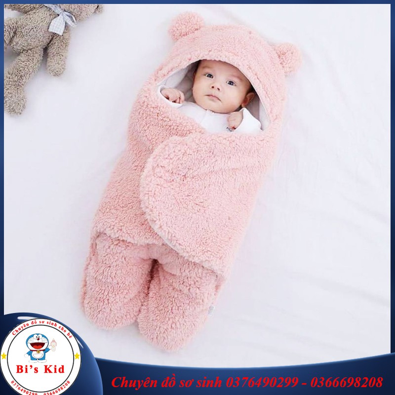 Chăn Ủ lông cừu 3 lớp cho bé sơ sinh mùa đông