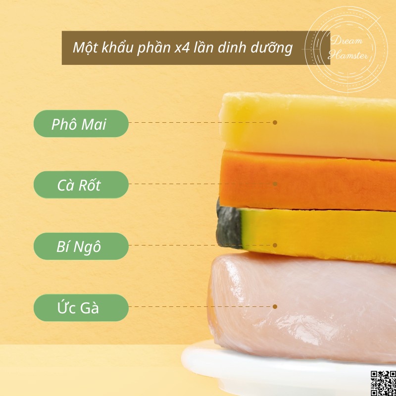 Phô mai đông khô Yee cho hamster, sóc, nhím và động vật nhỏ khác