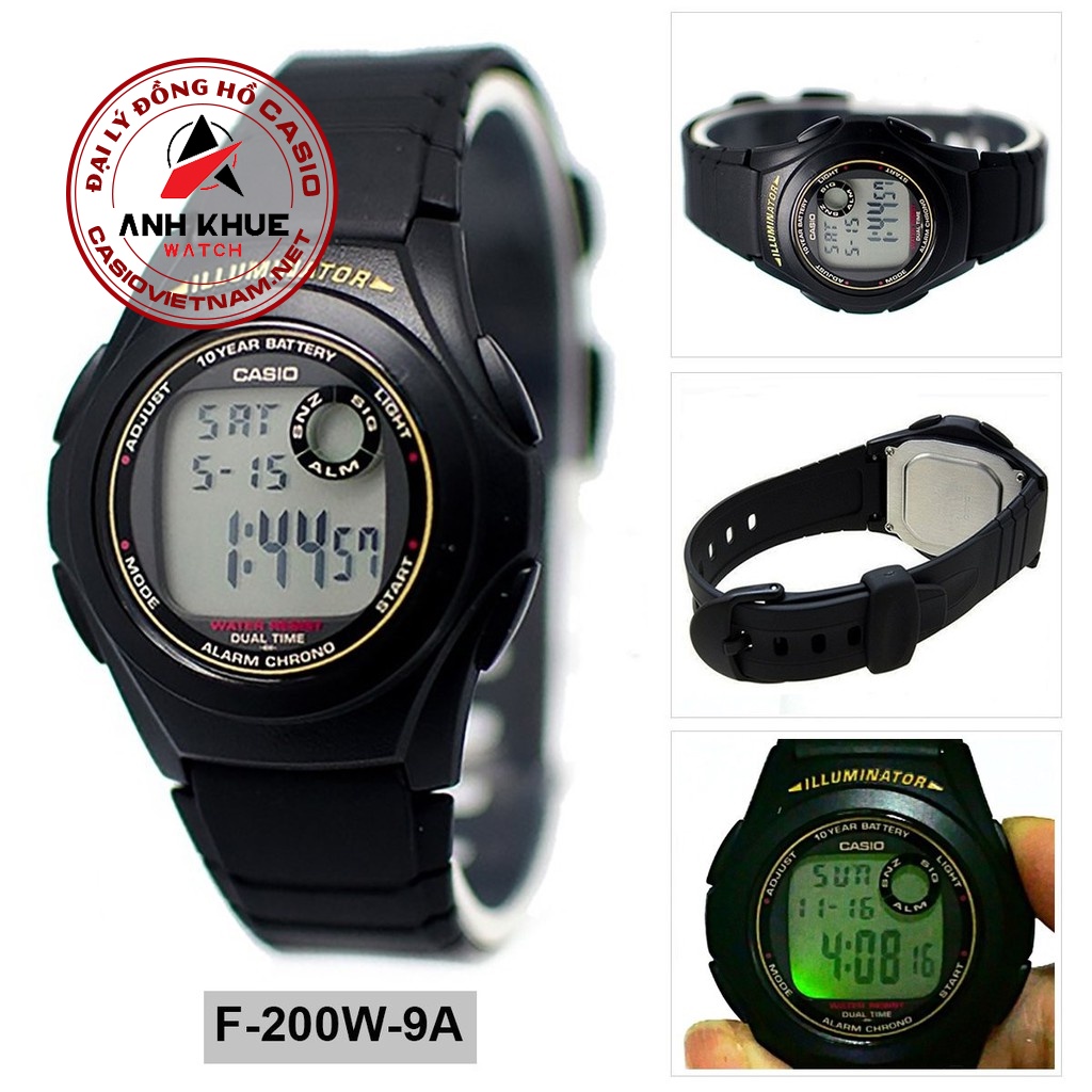 Đồng Hồ Casio Nam - Nữ F-200W-9ADF
