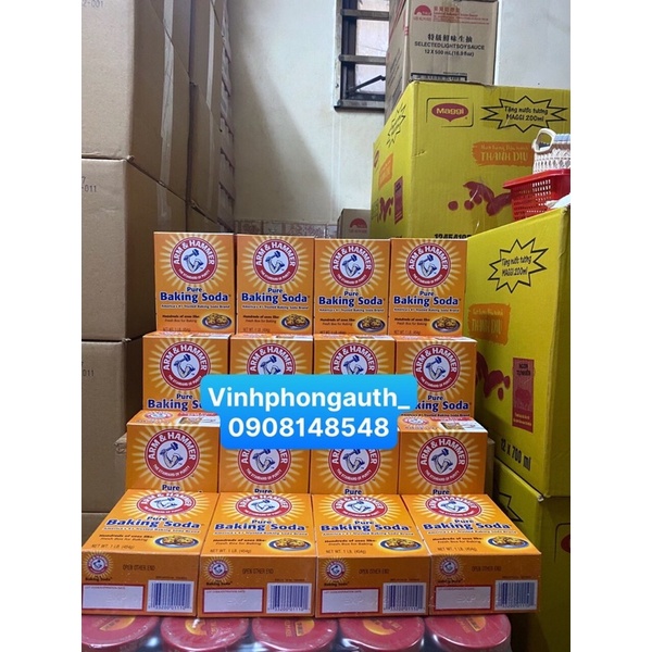 Bột Baking soda Arm &amp; Hammer chính hãng- Nhập khẩu Mỹ 454gr