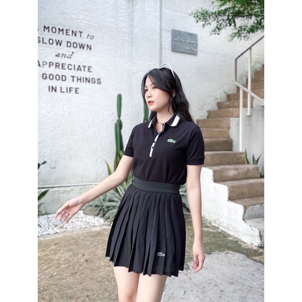 Váy lacoste hot hàng VNXK ảnh trải sàn shop chụp