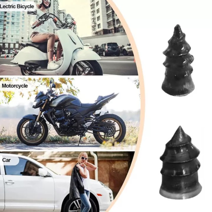 10 Cái Đinh Sửa Lốp Cho Xe Hơi Xe Tải Xe Máy Xe Tay Ga Lốp Xe Đạp Sửa Chữa Không Săm Đinh Vít Ốc Vít Phủ Cao Su