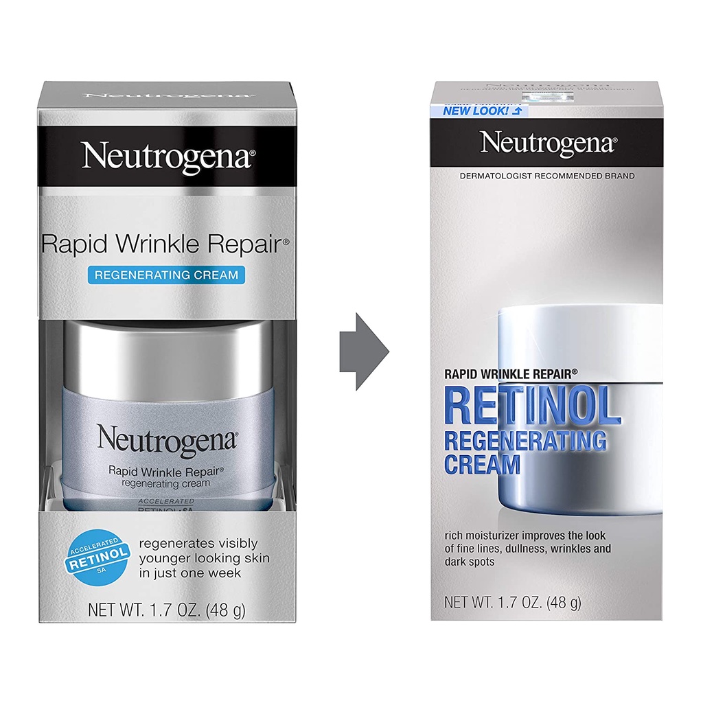 Neutrogena Retinol SA - Kem dưỡng ẩm + Chống Lão Hoá Nếp nhăn Retinol SA Rapid Wrinkle Repair, Regenerating Cream, 50ml
