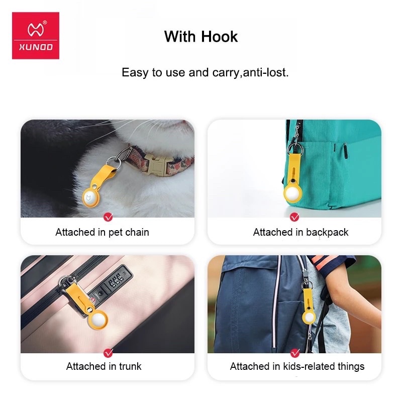 Ốp Lưng / Vỏ bảo vệ cho Apple AirTag chính hãng Xundd chất liệu su non silicone cao cấp nhiều màu cho Air Tags 2021 Tag | BigBuy360 - bigbuy360.vn