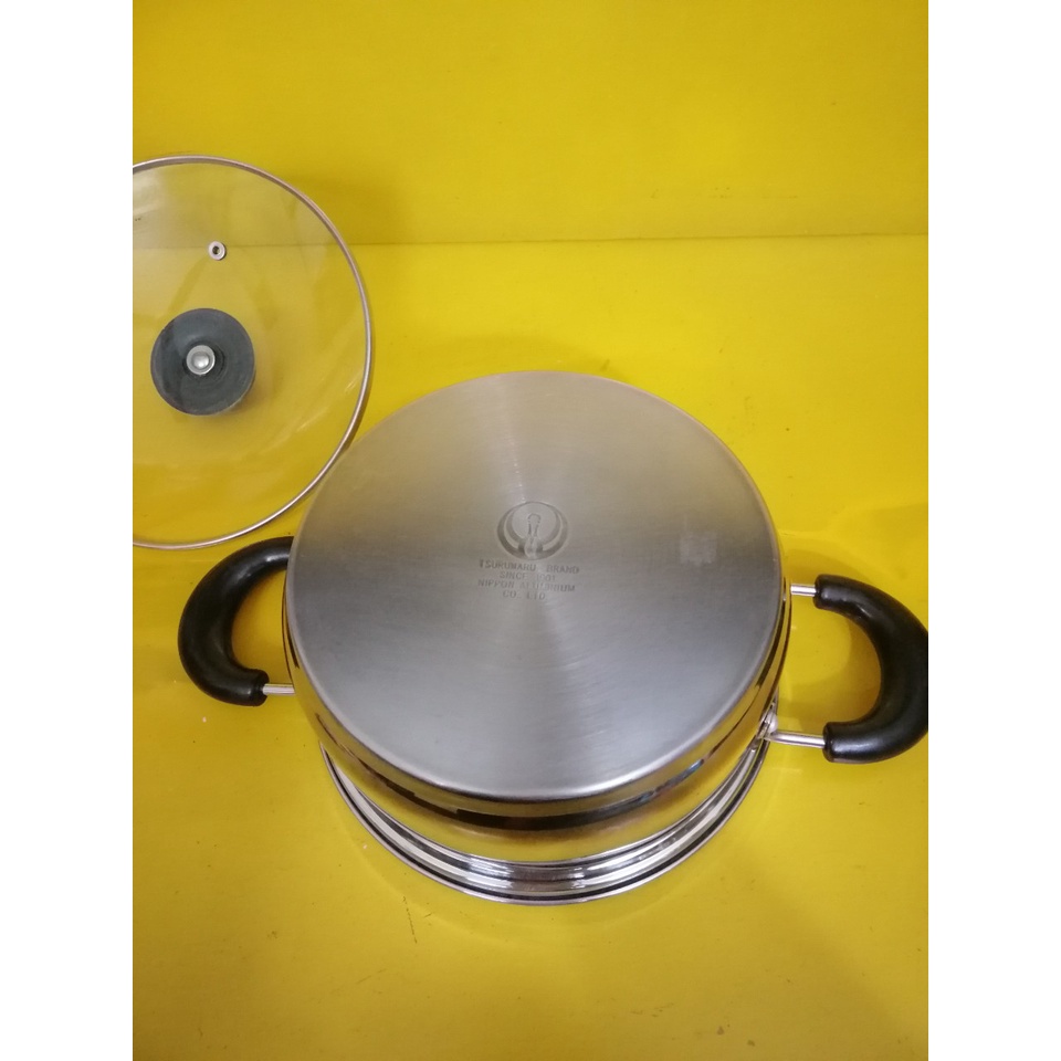 Nồi inox nội địa Nhật, size 21cm, cao 9cm (mã 550), Dùng được bếp từ