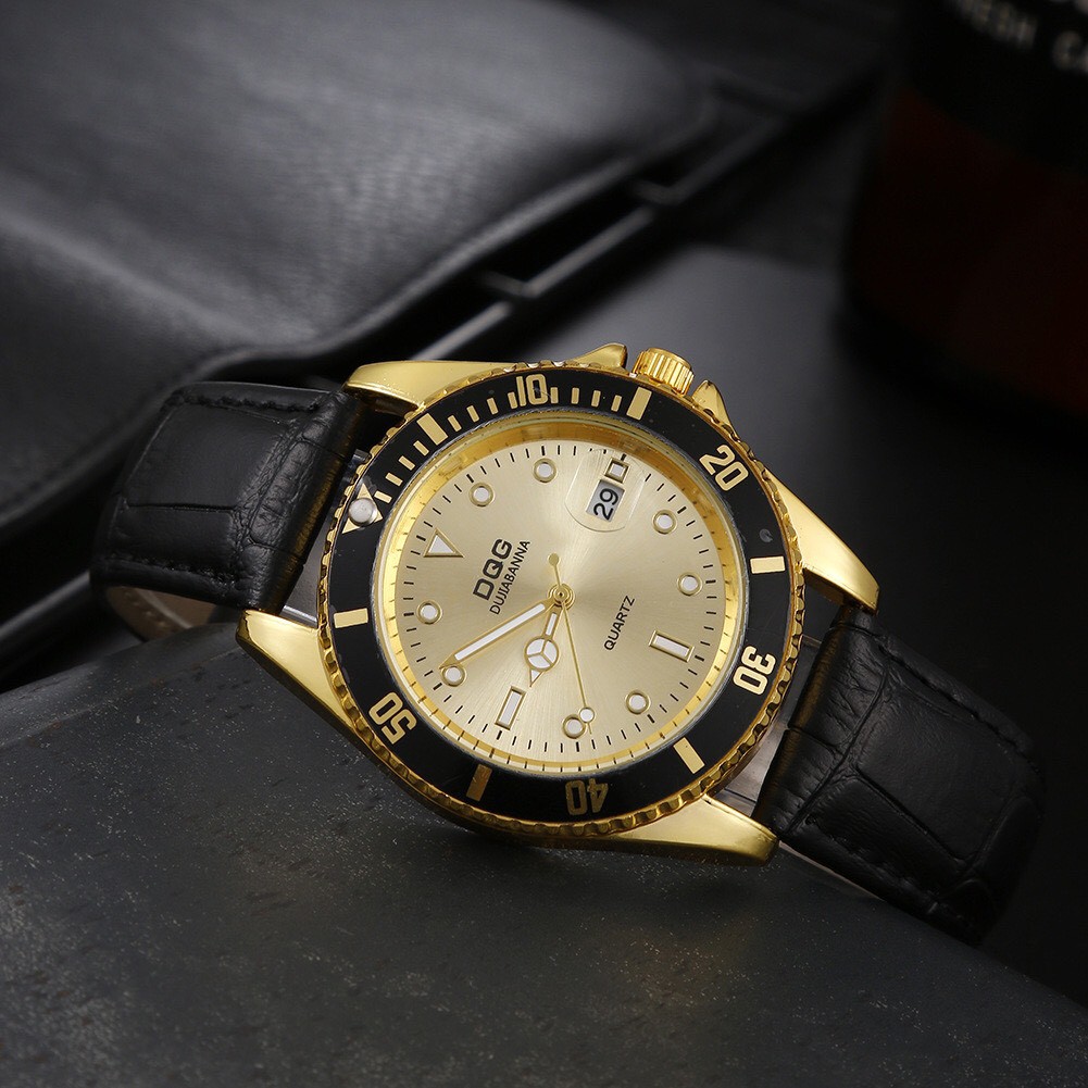 Đồng hồ nam [DQG CAO CẤP] model A1675 chính hãng dây da sang trọng | BigBuy360 - bigbuy360.vn