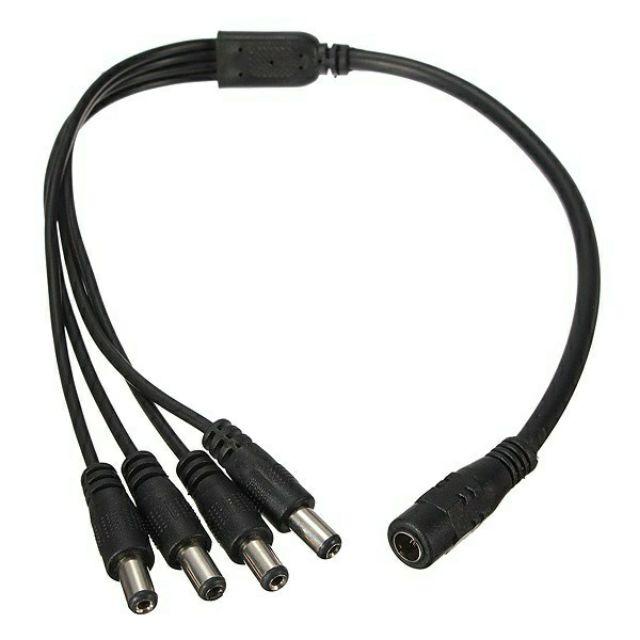 Dây chia DC 1 ra 4 dùng cho hệ thống camera giám sát - 5,5 x2,1 mm