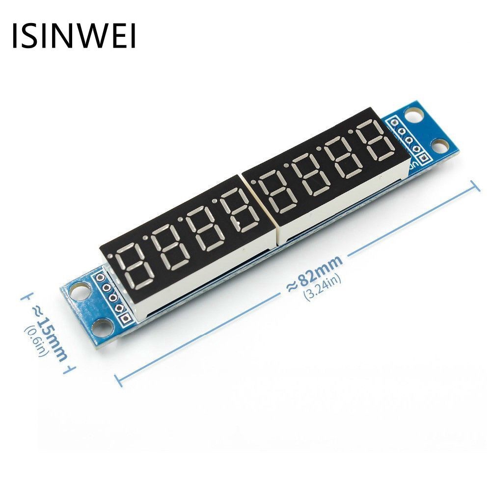 Mô Đun Điều Khiển Hiển Thị Max7219 Led Dot Matrix 8 Số 3.3v 5v