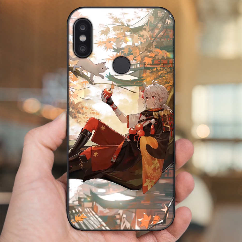 Ốp lưng Xiaomi Redmi Note 5, Note 5 Pro viền đen in hình Kazuha Genshin Impact