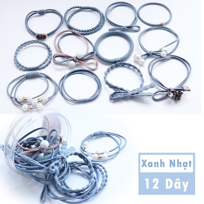 SET 12 BUỘC TÓC NHIỀU KIỂU DÁNG KHÁC NHAU CÁ TÍNH ORIN K112