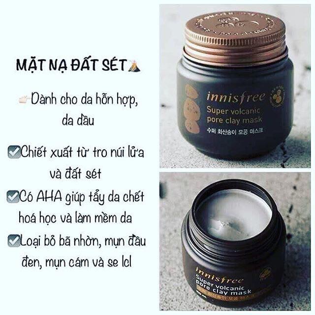 [HSD1.2023]MẶT NẠ ĐẤT SÉT INNISFREE SUPER VOLCANIC PORE CLAY MASK 2X