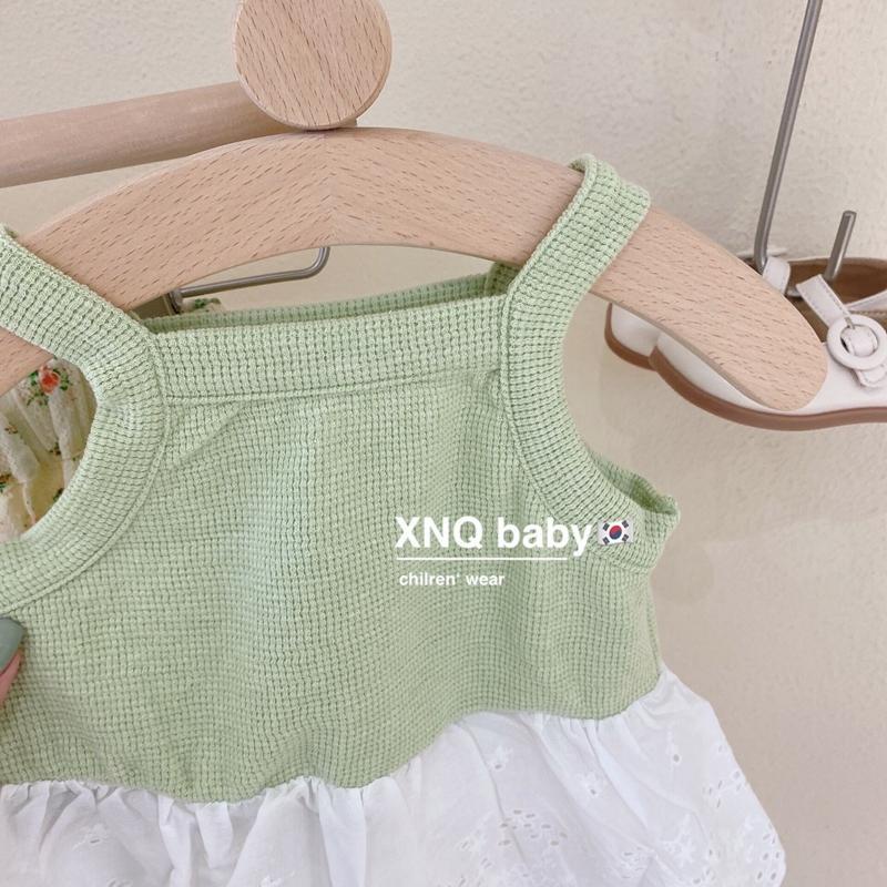 Bộ Áo Hai Dây + Quần Dài Bằng Cotton Dáng Rộng Thoải Mái In Họa Tiết Hoa Dễ Thương Thời Trang Mùa Hè Dành Cho Bé Gái