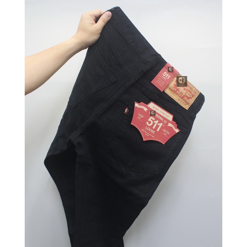 Quần Kaki Jean Cao Cấp Hãng Màu đen KA-01, Quần kaki nam trơn Dáng đứng ôm nhẹ Chất vải xịn co giãn - Doki
