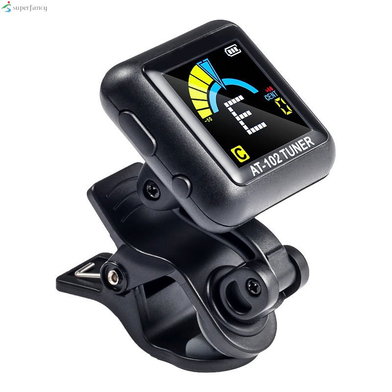 Guitar Tuner Rechargeable Clip On Tuner for All Instruments Bass Ukulele Violin Mandolin and Banjo