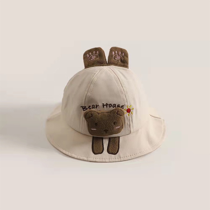 Mũ Tai Bèo Cotton Nguyên Chất Họa Tiết Hoạt Hình Thời Trang Xuân Hè Cho Bé