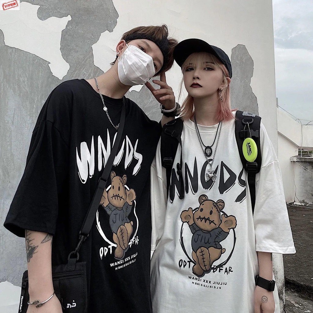 Áo thun tay lỡ dáng rộng unisex nam nữ dưới 75kg giá sỉ