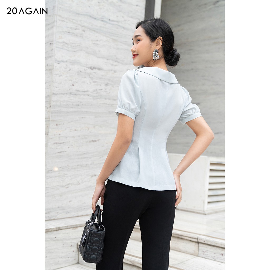 Áo sơ mi nữ công sở 92WEAR đủ màu, đủ size, ngắn tay vạt tròn ASA1041