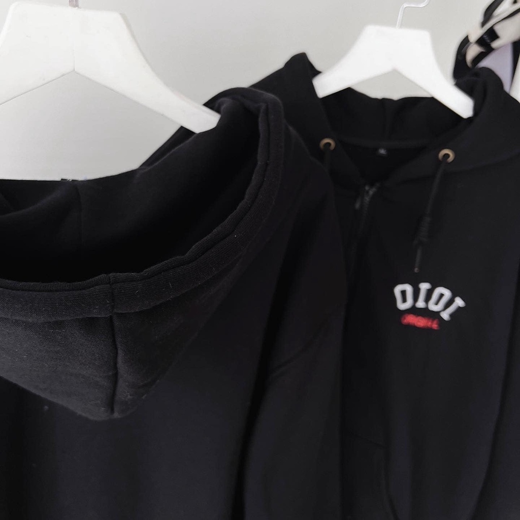 [sẵn]Áo khoác tay dài form rộng thêu chữ OIOI (ảnh thật tại shop) Tanazi Closet