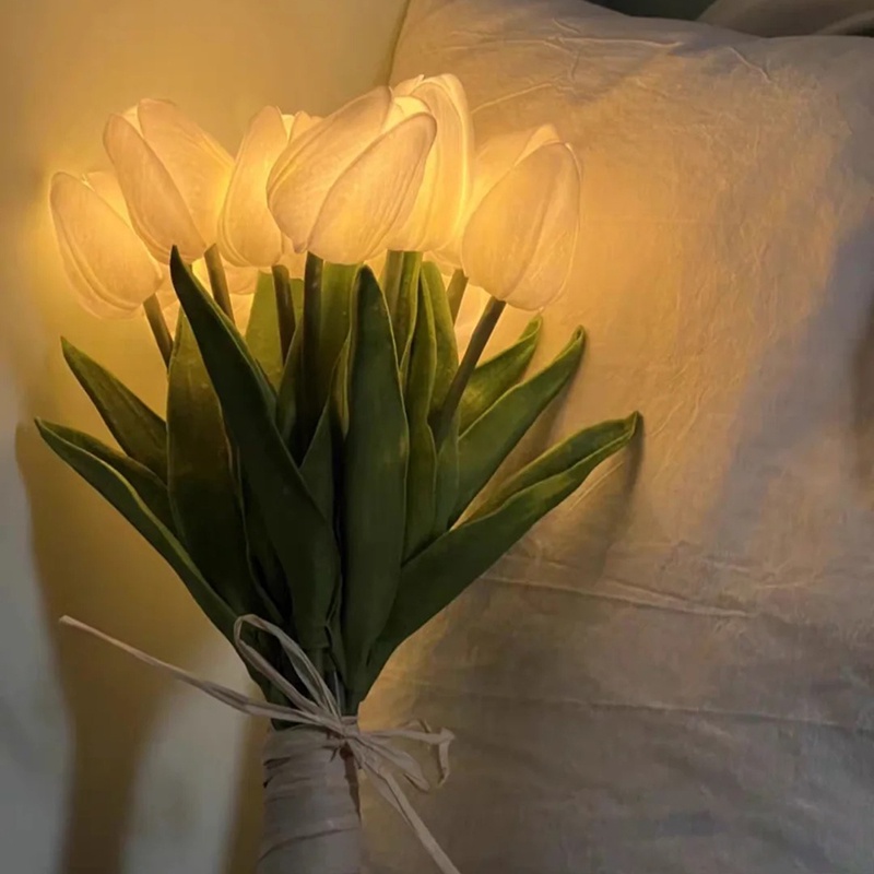 Đèn Ngủ Để Bàn Hình Bó Hoa Tulip