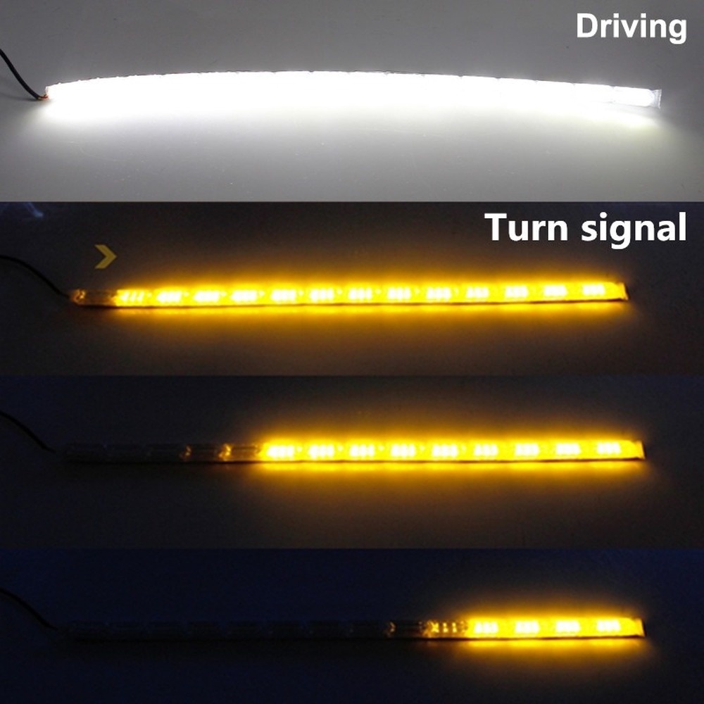 1 Cặp Dây Đèn LED Tín Hiệu 12V Ánh Sáng Vàng Chất Lượng Cao
