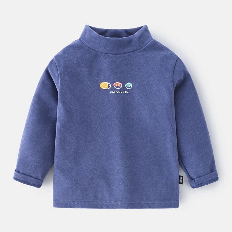 Áo Nỉ Thu Đông Cổ Lọ Lót Lông Cổ 3 phân Cho bé trai,bé gái Hàn Quốc từ 0-6 Tuổi size 8-30kg Kidstore