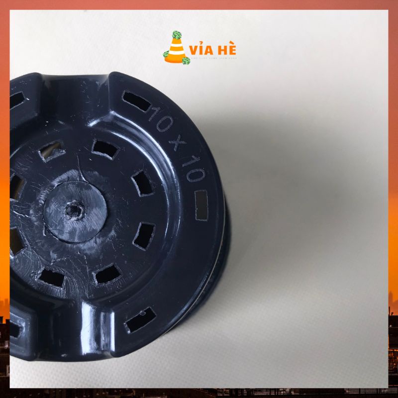 Chậu nhựa đen cứng tròn 10x10TH trồng sen đá xương rồng cây kiểng lá