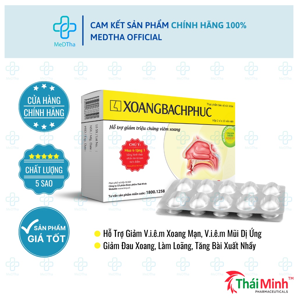 Xoang Bách Phục - Hỗ trợ giảm dị ứng, bớt viêm xoang, tăng cường miễn dịch
