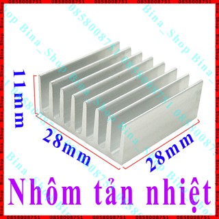 Nhôm tản nhiệt 28x28x11mm tản nhiệt nhôm