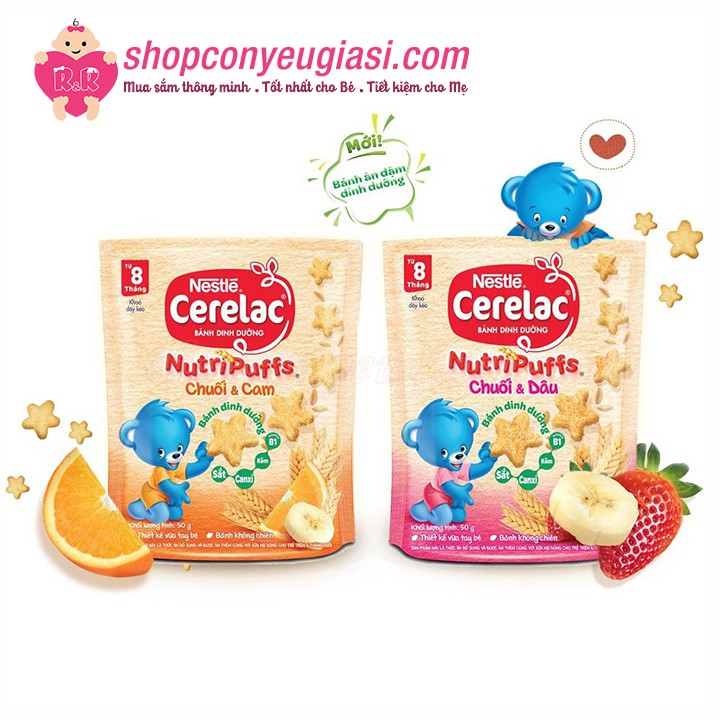 Bánh Ăn Dặm Nestlé Cerelac Nutripuffs (50g)