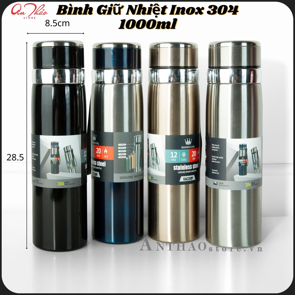 Bình Giữ Nhiệt Lock&lock, Bình Giữ Nóng Lạnh Inox 304 cao cấp 1000ml, An Toàn Sức Khỏe Chính Hãng