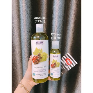 Dầu hạt nho now solutions grapeseed oil 118ml.