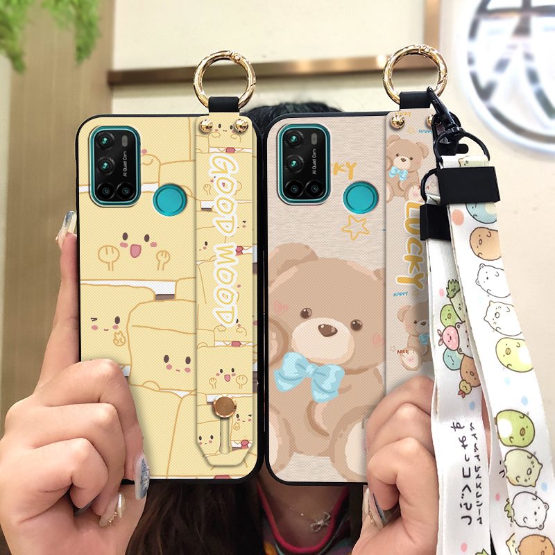 Ốp điện thoại mềm họa tiết hoa hướng dương có dây đeo dành cho Vsmart Joy4