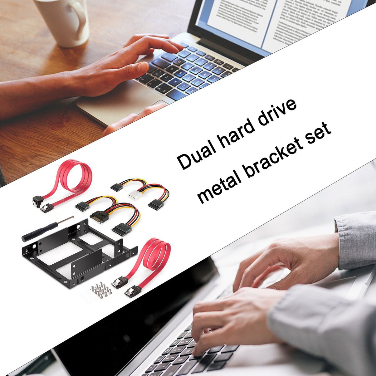 Set 2 Khay Đựng Ổ Cứng Trong 2.5 Inch Ssd Sang 3.5 Inch | BigBuy360 - bigbuy360.vn